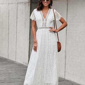 ladies lace long dress sexy white dress OEM factory LILD004