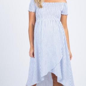 ladies off shoulder maternity dress stripe fabric pregnant dress short sleeve dress for pregnancy women  OEM factory LILM015