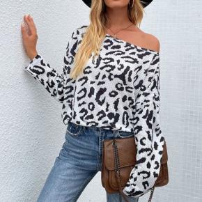 ladies leopard print blouse tops for women 2022 long sleeve top woman tops fashionable OEM factory LILT005